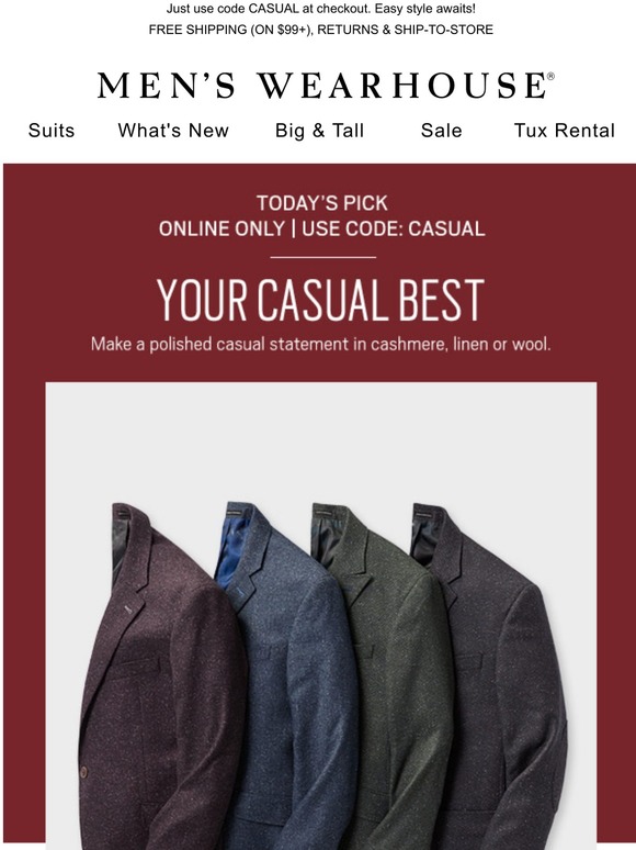 Men's Wearhouse Here's the deal 79.99 Clearance Sport Coats Milled