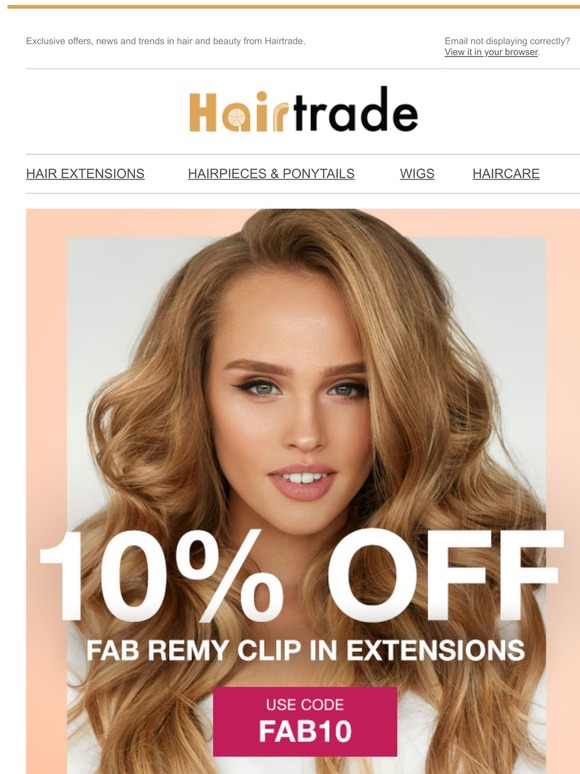 This week: 10% OFF Fab Remy Clip In Extensions