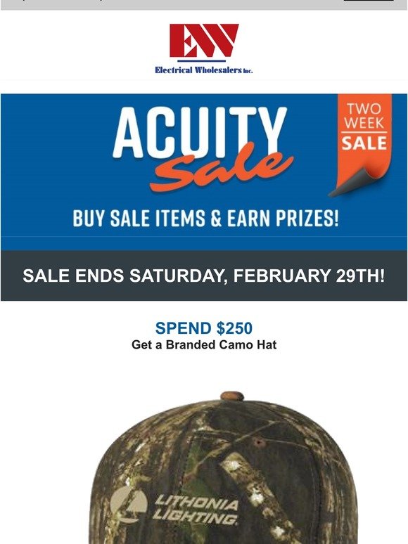 Acuity Sale Ends Saturday, 2/29!