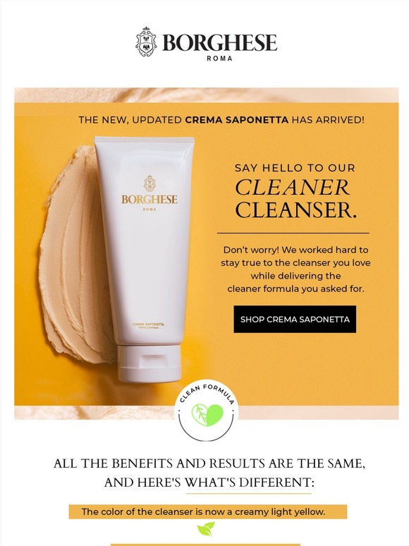 borghese cream cleanser