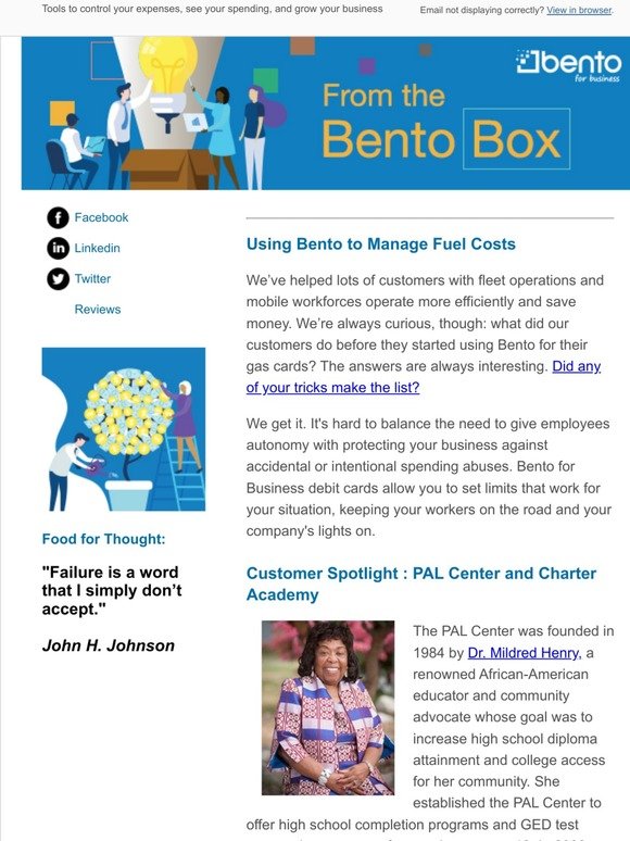 From the Bento Box: Tools for Managing Fuel Costs