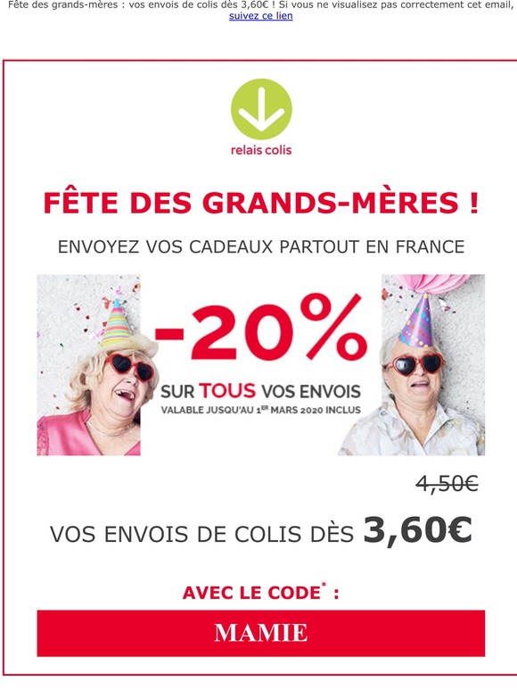 -20% su vos colis... Merci Mamie !