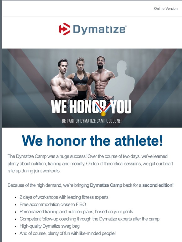 The Dymatize Camp goes into the next round!