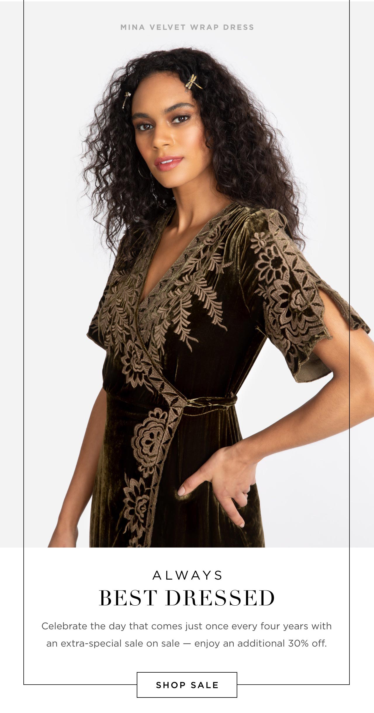 johnny was velvet wrap dress Big sale 