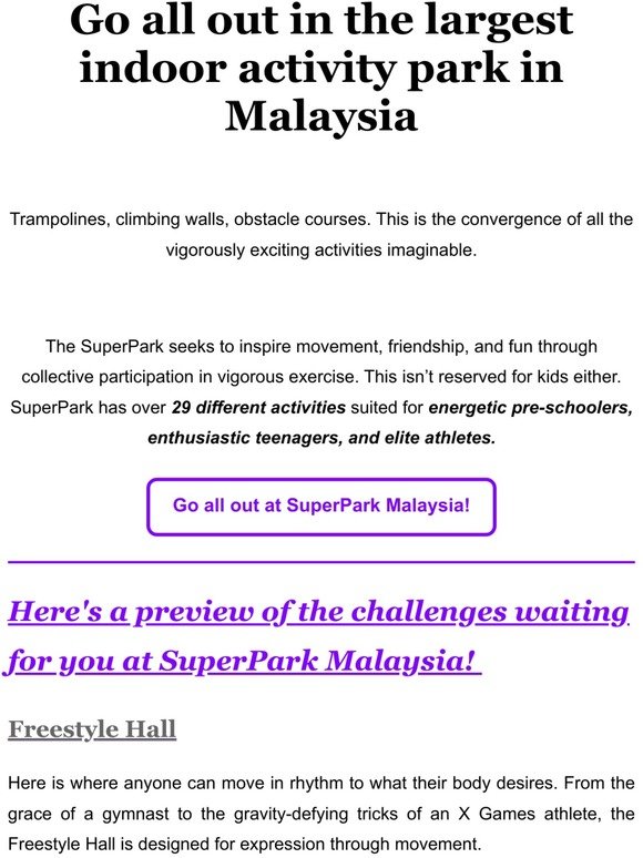 Endless Fun at SuperPark Malaysia! 