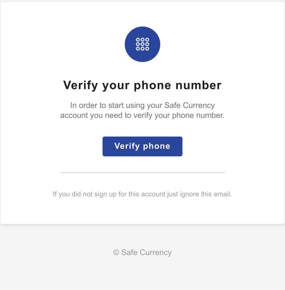 Please verify your phone number