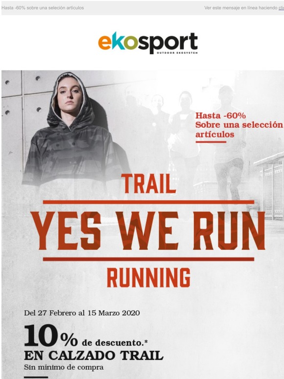 ☄️10% de descuento. en calzado trail