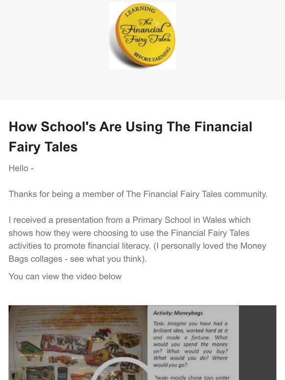 Using the Financial Fairy Tales in School