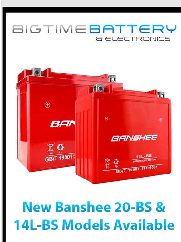 New Banshee 20-BS & 14L-BS Models Available Now!