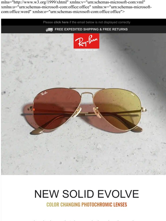 ray ban evolve lenses meaning