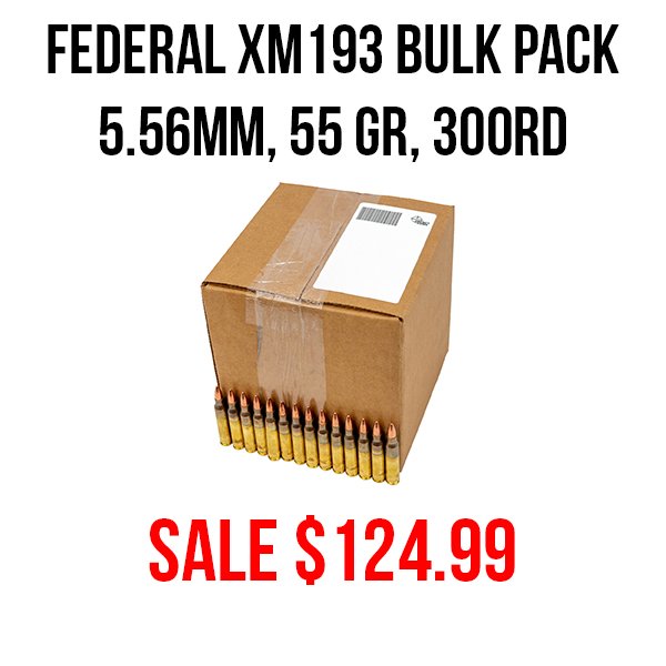 Federal XM193 300rd bulk pack for sale at Impact Guns