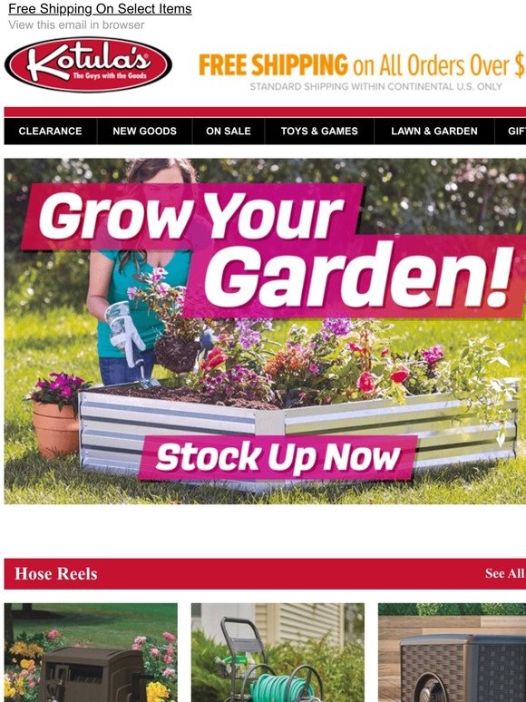 Just In Time For Spring! Lawn + Garden Goods