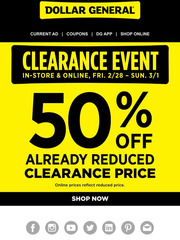 Dollar General Clearance Schedule 2022 Dollar General: Clearance Event Happening Now. | Milled