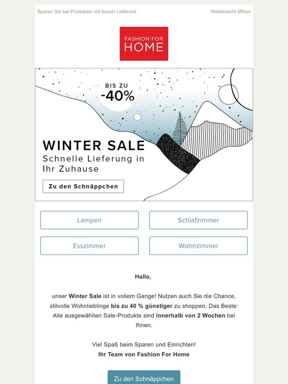 Bis zu -40 % im Winter Sale