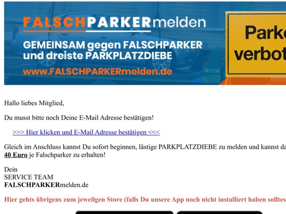 Bitte bestätige Deine E-Mail Adresse