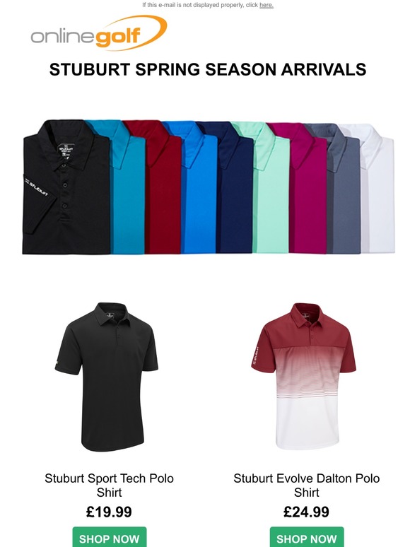 stuburt sport tech polo shirt