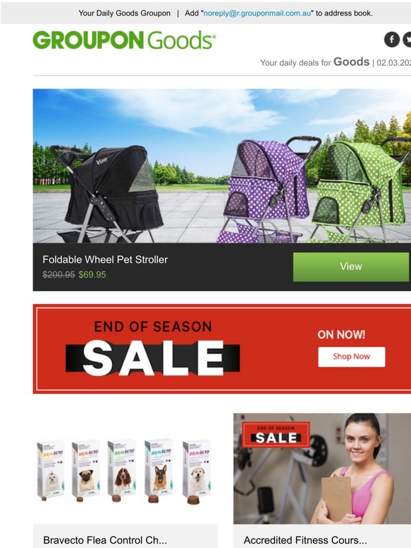 groupon pet stroller