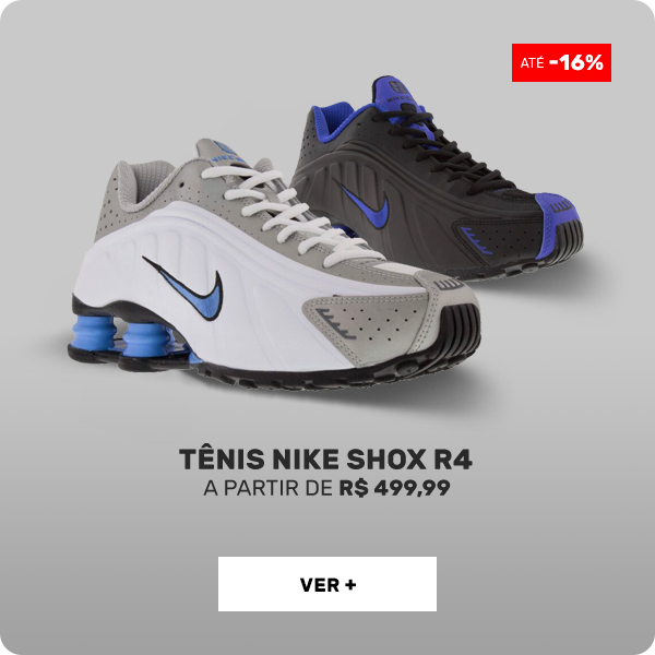 nike shox r4 branco centauro