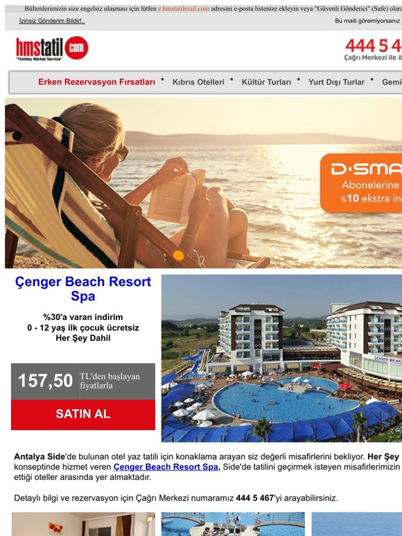 %30 indirim Çenger Beach Resort Side'de... Bu fırsatı kaçırmayın!