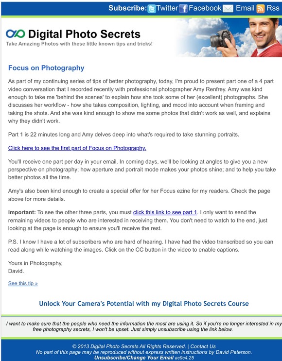 [Photo Secrets] -Special Edition - Focus on Photography