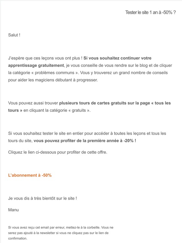 Tester le site 1 an à -50% ?