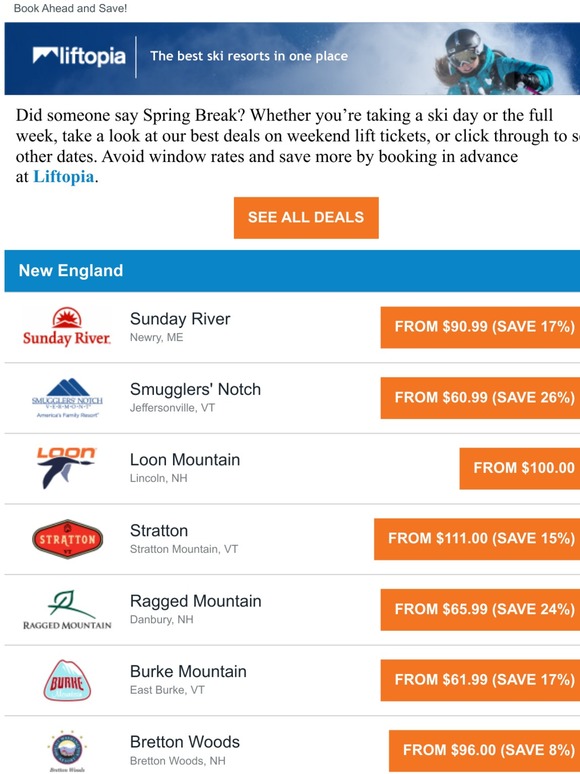 🚠 Lift Ticket Deals ⛷️ Get Ready for the Weekend