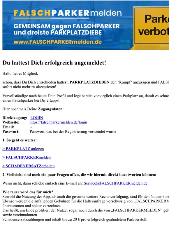 Bitte bervollständige doch gerade noch Dein Profil!