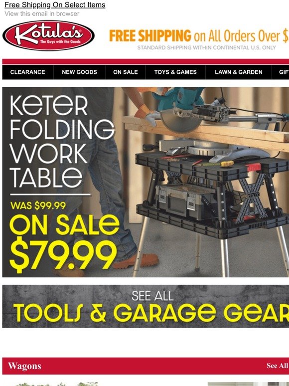 Keter Folding Work Table ON SALE + FREE SHIPPING
