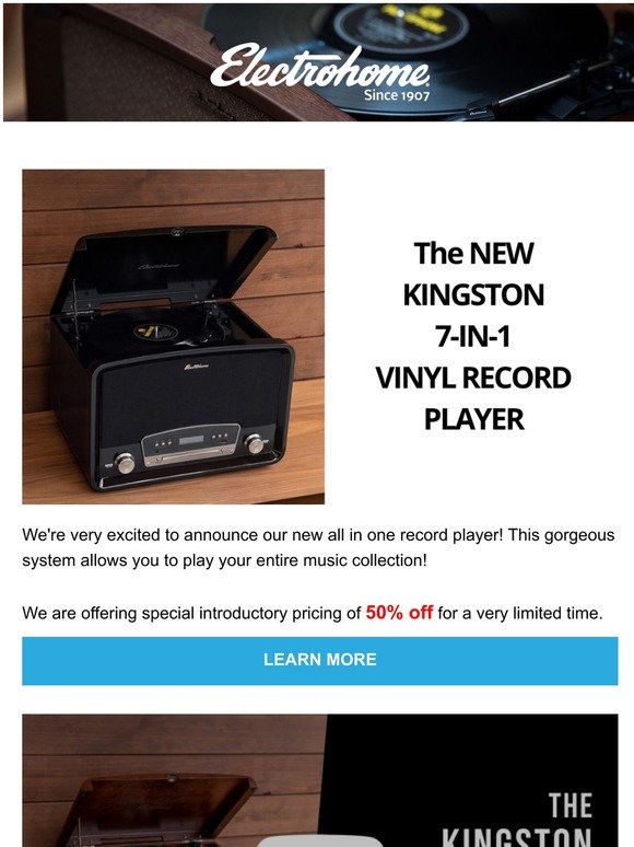 The Kingston has arrived! Get Your NEW Record Player Today