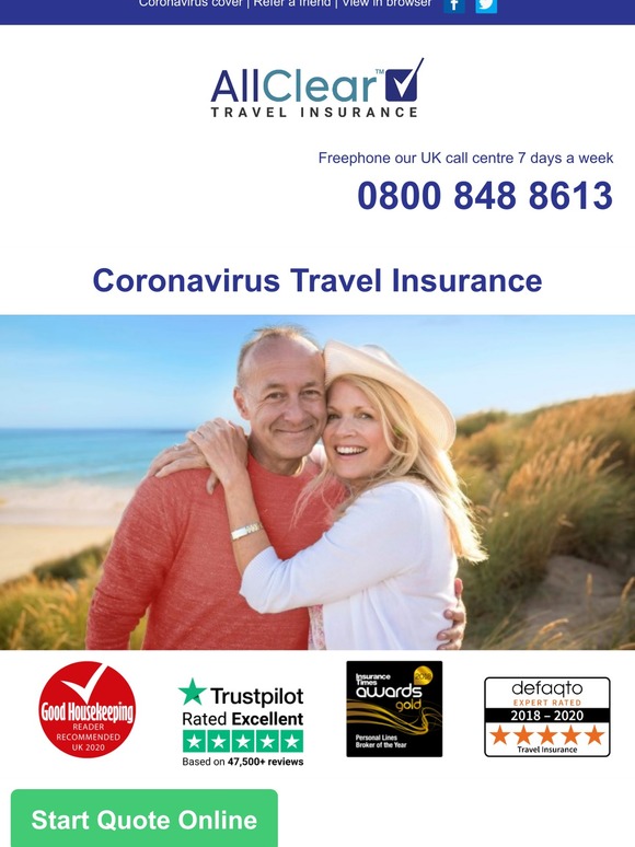 Want holiday cover for Coronavirus ?