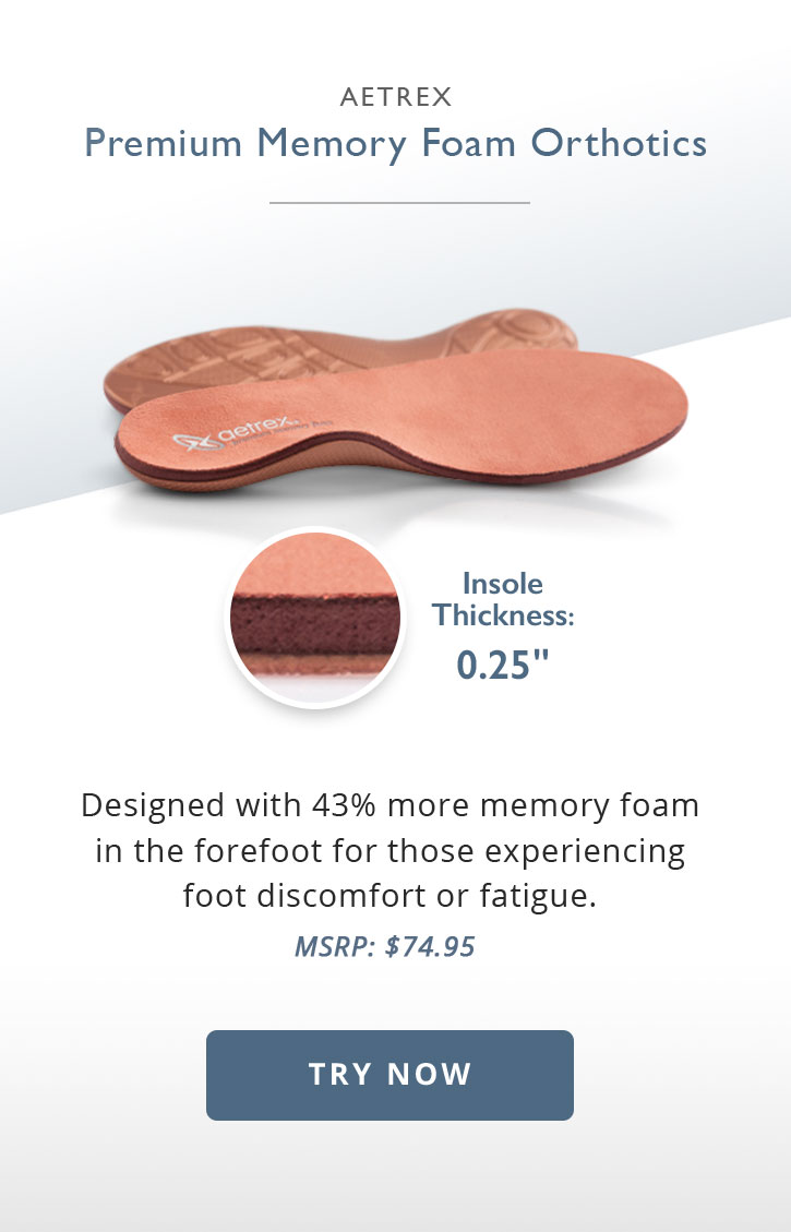 aetrex premium memory foam orthotics