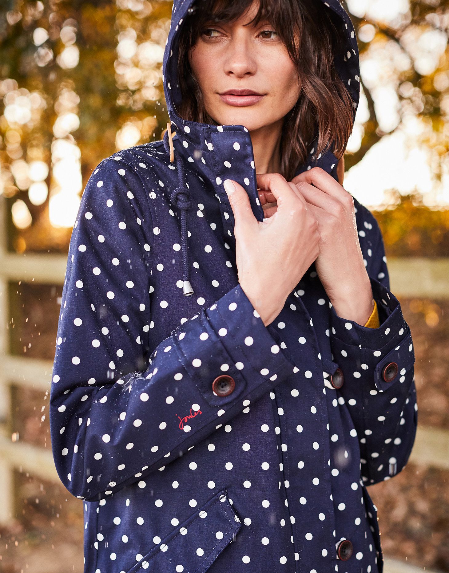 joules polka dot raincoat