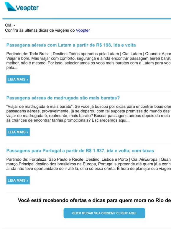 Passagens aéreas com Latam a partir de R$ 198, ida e volta