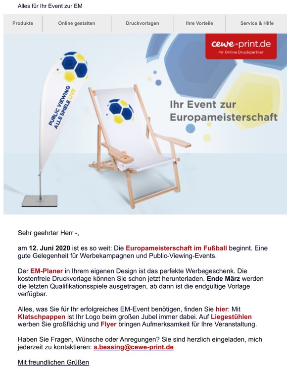 Perfekt ausgestattet für die Europameisterschaft
