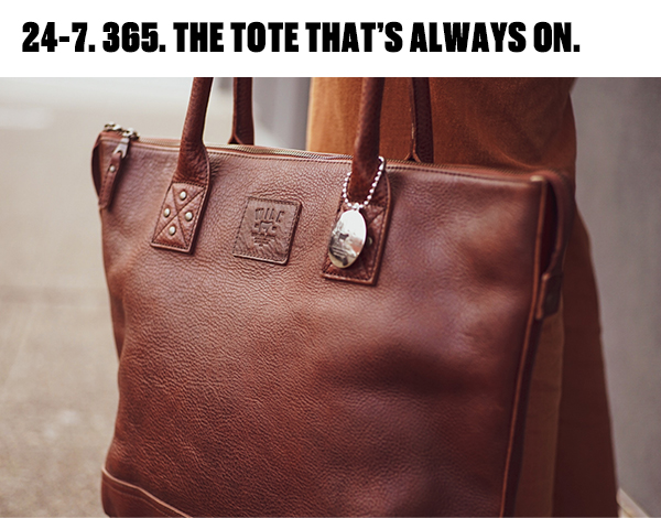 will leather goods tote