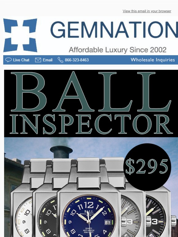 Ball Inspector Watch Special Offer – Only $295 – Extremely Limited Quantity | Gemnation
