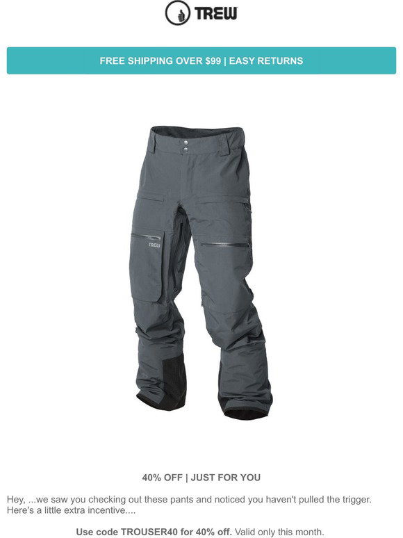 TREW: 40% Off TREWth Trouser. | Milled