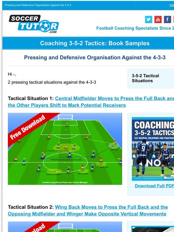 250 Award Winning Soccer Drills Software Pressing Tactics Against The 4 3 3 Milled