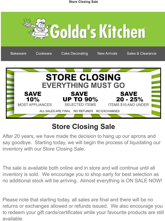 Store Closing Sale