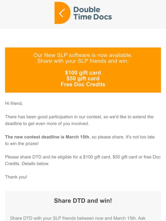 Contest Extended: $100 gift card