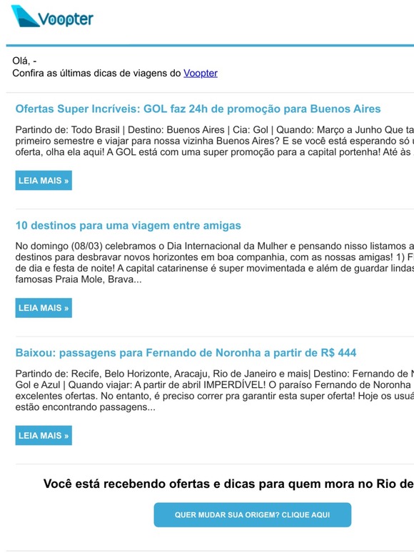 Ofertas Super Incríveis: GOL faz 24h de promoção para Buenos Aires