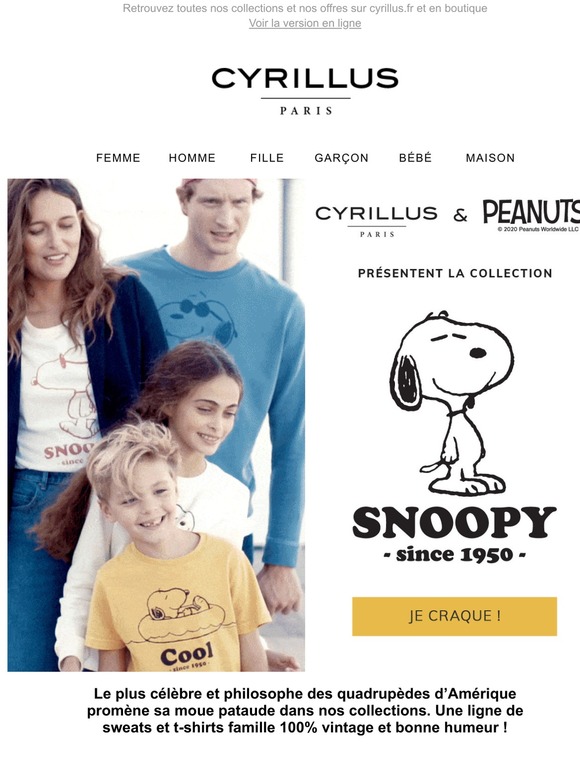 cyrillus fr Ev nement Snoopy dans nos collections Milled