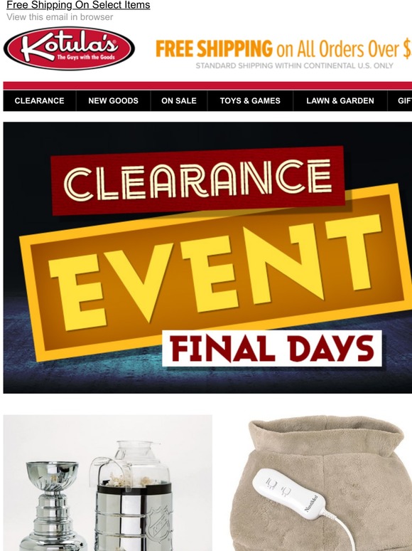 CLEARANCE: Save 20% Or More