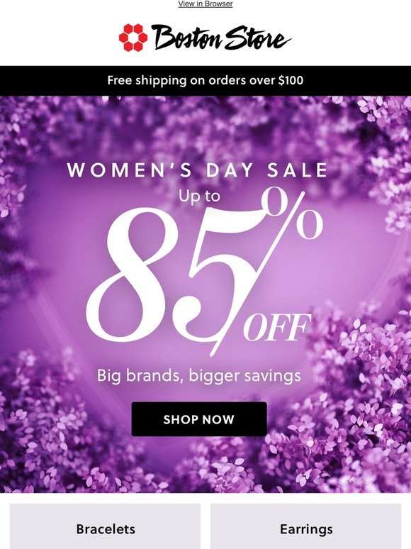 Women's Day Sale is ON