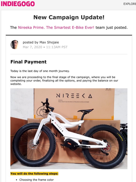 nireeka prime e bike