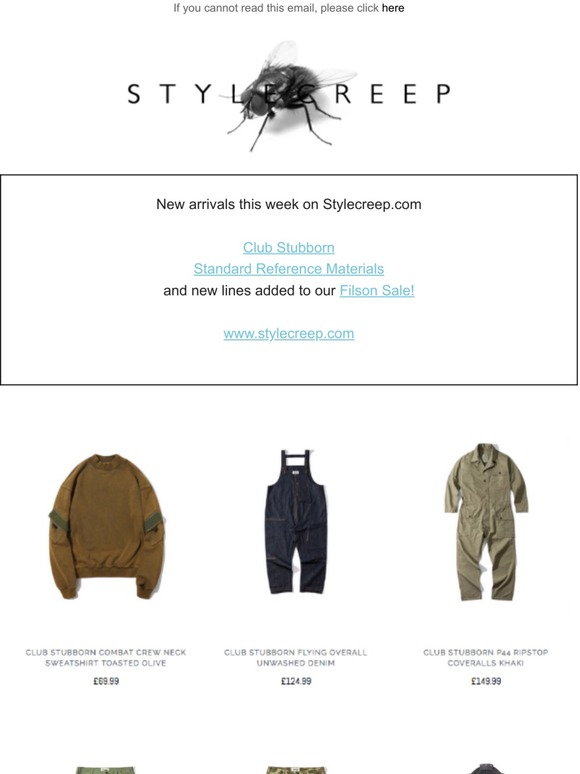 New Arrivals Filson, SRM & Club Stubborn @Stylecreep