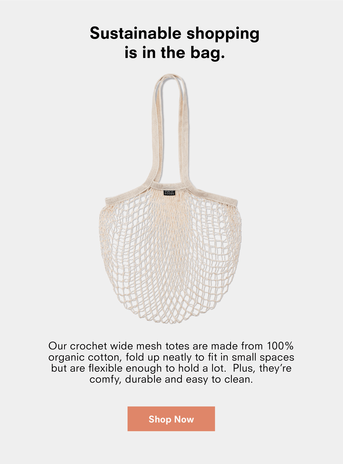 wide mesh tote