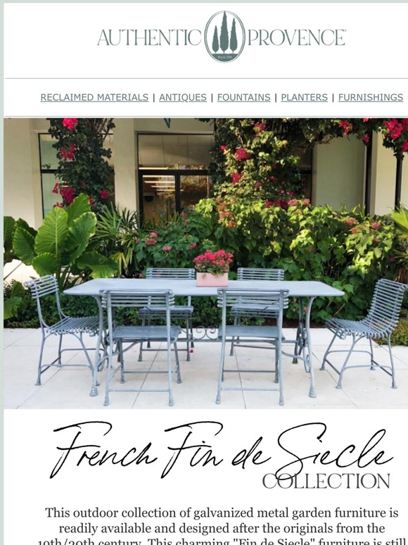 Authentic Provence French Outdoor Dining Furniture at its finest Milled