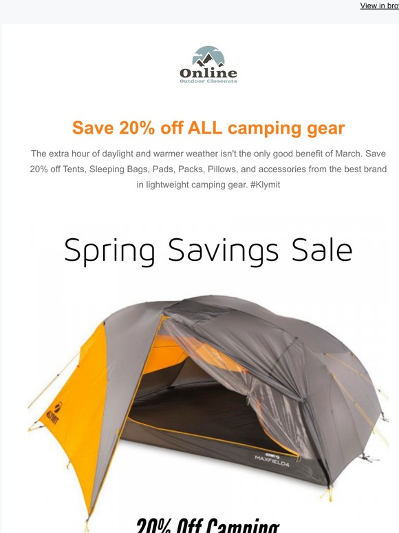 Save on Outdoor Gear