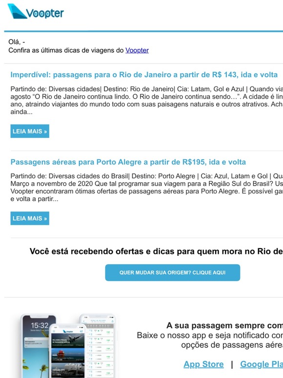 Imperdível: passagens para o Rio de Janeiro a partir de R$ 143, ida e volta